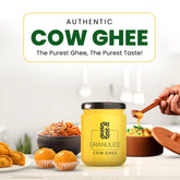 Premium Natural Cow Ghee By Granules | Healthy & Flavorful Nutrients Pure Cow Desi Ghee Good For Weight Management | (500ml) 16.9 Ounce | Jar Pack